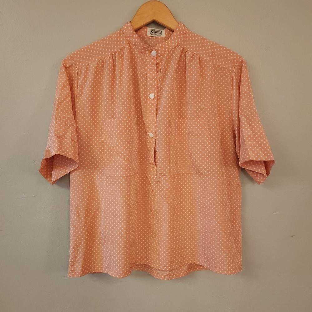 Vintage Campus Casuals of California Pastel Button Up Short Sleeve